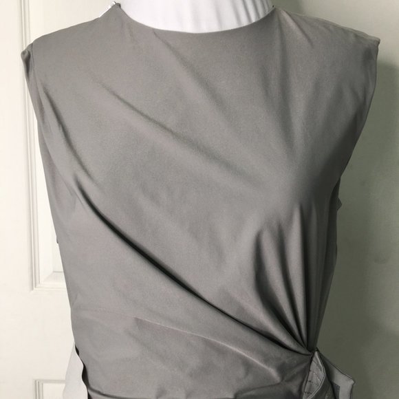 Diane von Furstenberg Women's Alba Two Gray Sheath Dress Size 6 Sleeveless - Picture 3 of 14